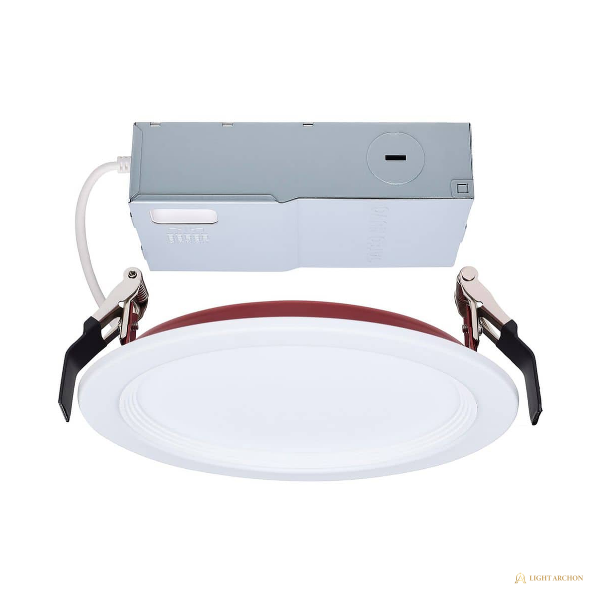 Light Archon Pyra Fire Rated Direct Wire LED Recessed Trim, Selectable CCT, 90 CRI - front view