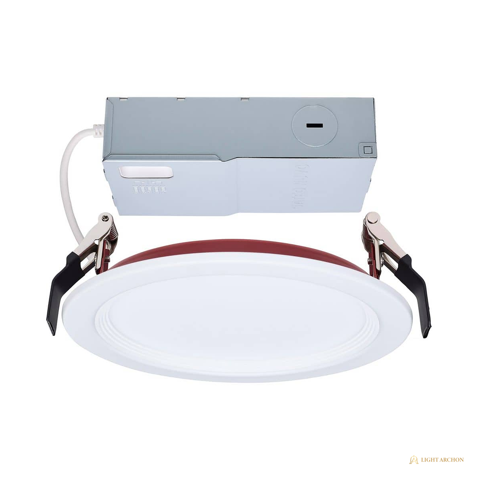 Light Archon Pyra Fire Rated Direct Wire LED Recessed Trim, Selectable CCT, 90 CRI - front view