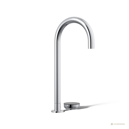 Namimera Tall-Arc Four-Mode Beverage Faucet with Touch Interface, 1 GPM, Polished Chrome - front view