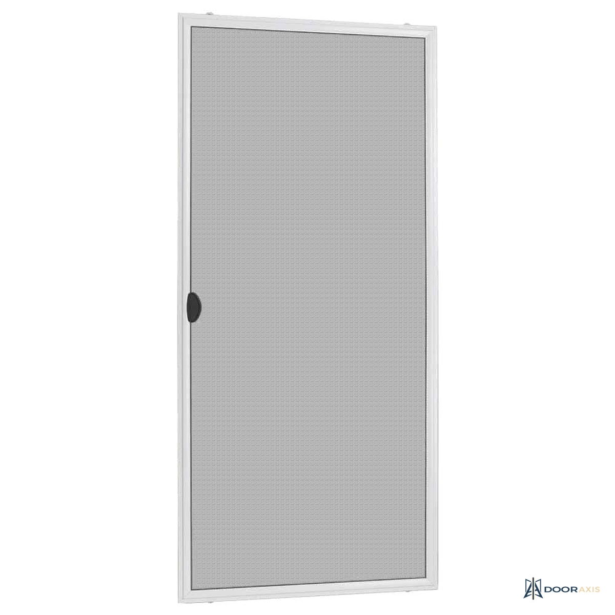 Door Axis 35.5 in x 77.875 in White Aluminum Sliding Patio Screen Door - front view