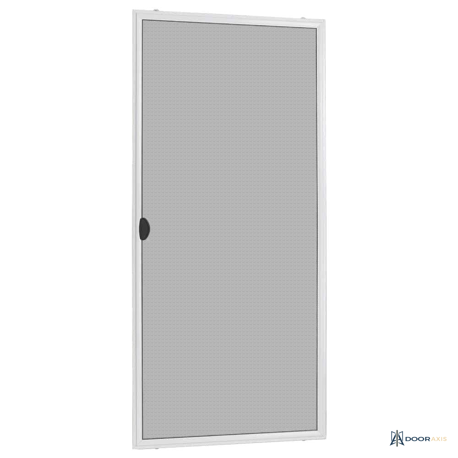 Door Axis 35.5 in x 77.875 in White Aluminum Sliding Patio Screen Door - front view