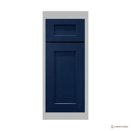 Cabinet Forge Blue Shaker Specialty Wall Cabinet Set - front view