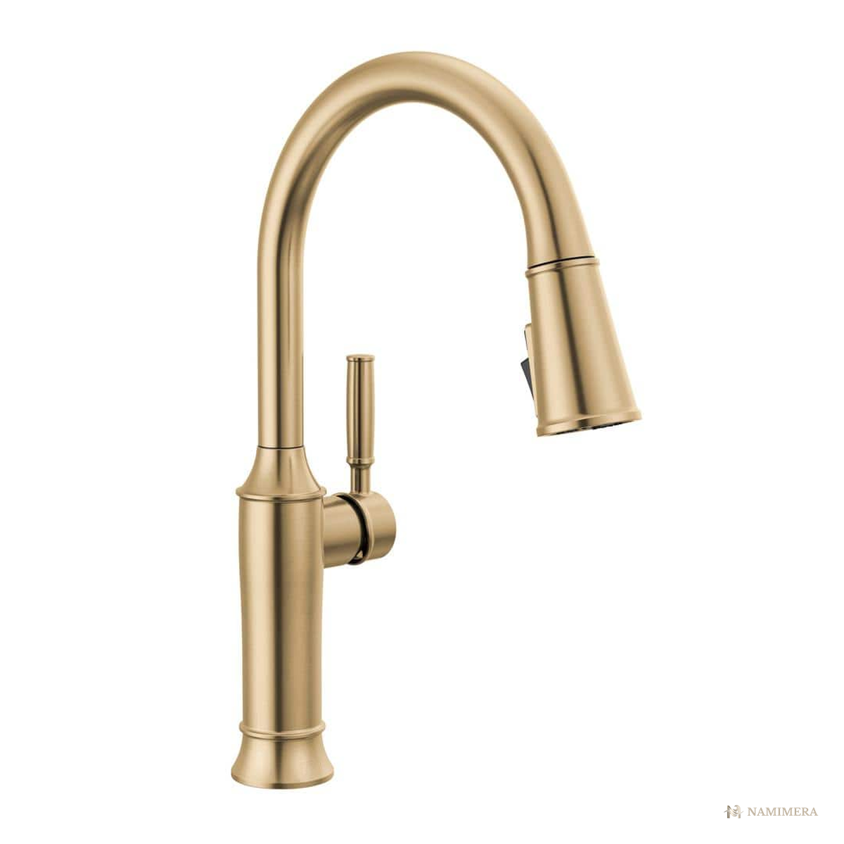 Namimera Pull-Down Kitchen Faucet with Stain-Resistant Finish, 1.8 GPM, Champagne Bronze - front view