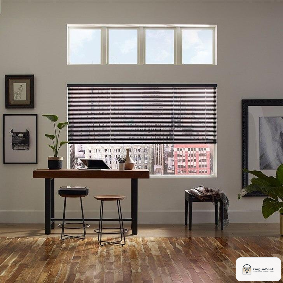 Vanguard Shade 1 in. Cordless Aluminum Mini Blind, Custom Cut Width - front view