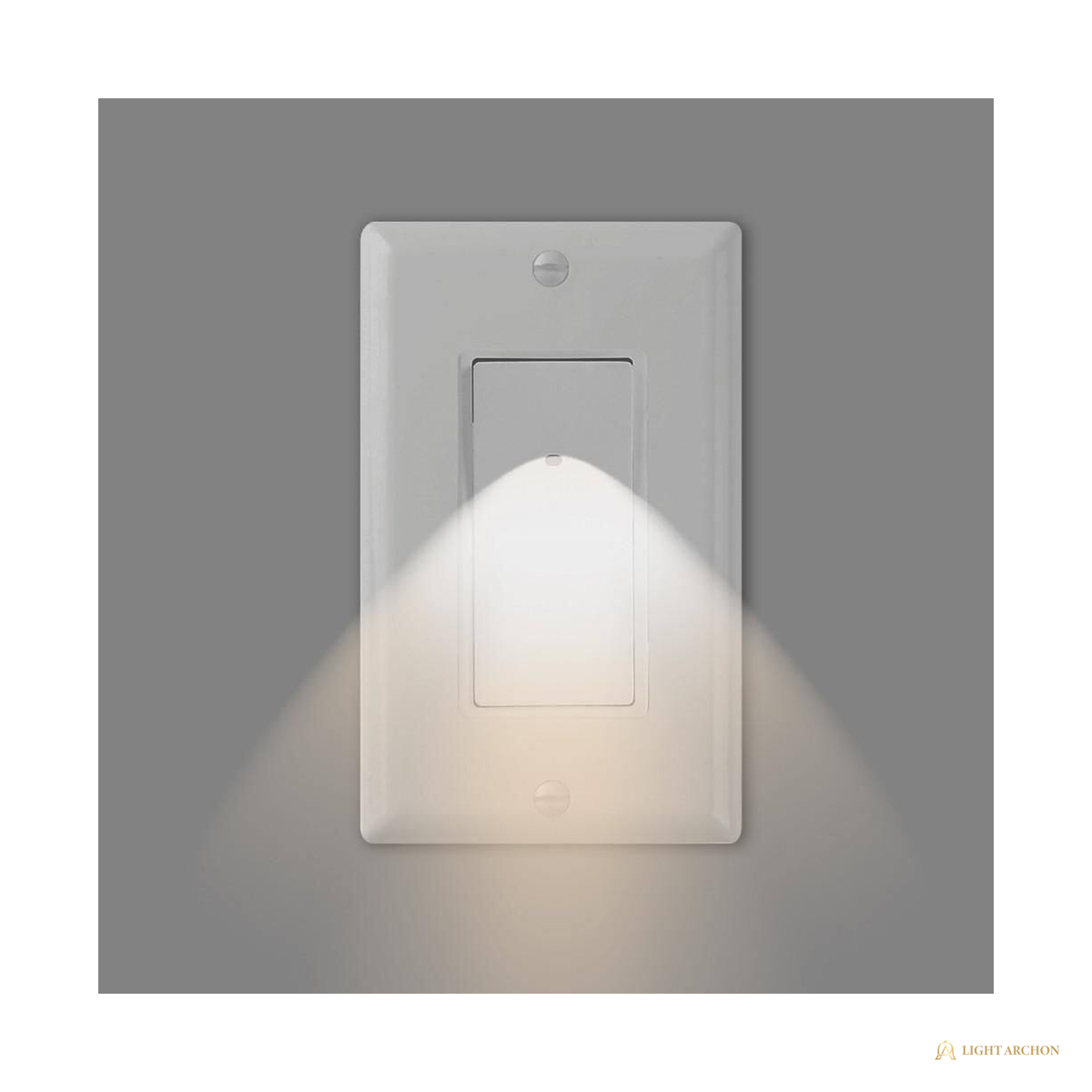 Light Archon Nightwatch 15A Illuminated 3-Way Rocker Switch with Night Light - front view