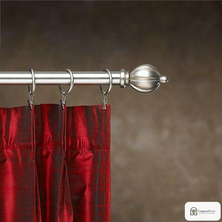 Vanguard Shade 1 in. Adjustable Metal Drapery Rod Set, Stock Lengths - front view