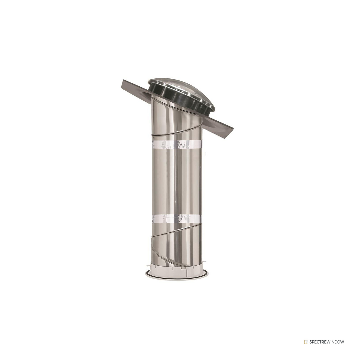 Spectre Window 10 in. x 48 in. Rigid Tubular Skylight with Acrylic Dome and Integrated Flashing - front view