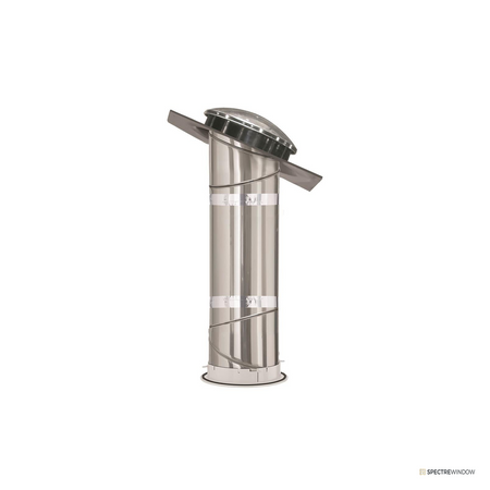 Spectre Window 10 in. x 48 in. Rigid Tubular Skylight with Acrylic Dome and Integrated Flashing - front view