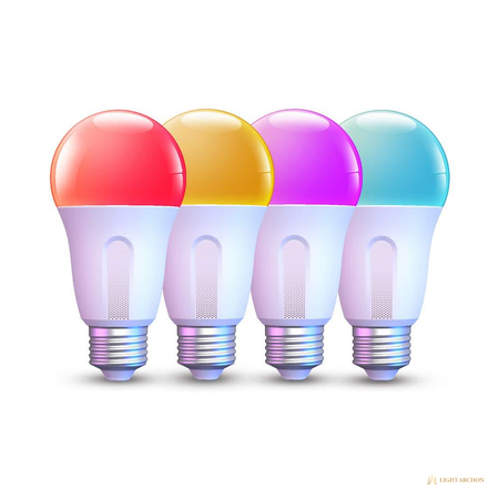 Light Archon Aura Smart A19 LED Bulb, 800 Lumens, RGB and Tunable White 2700K-6500K - front view