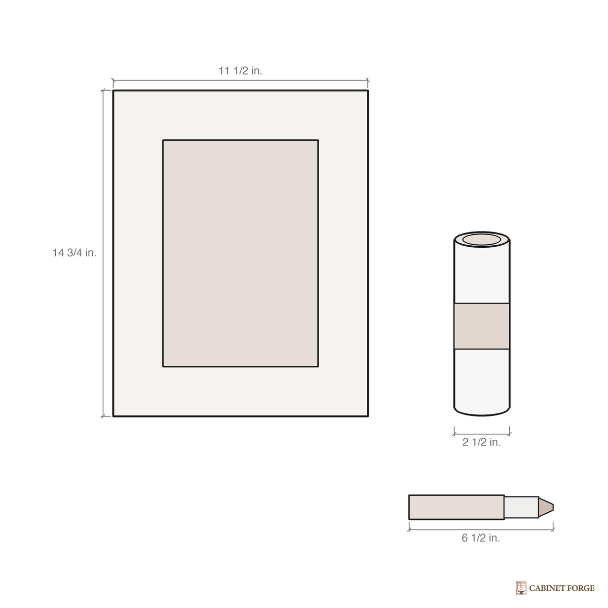 Cabinet Forge Finish Samples and Touch-Up Kit - front view