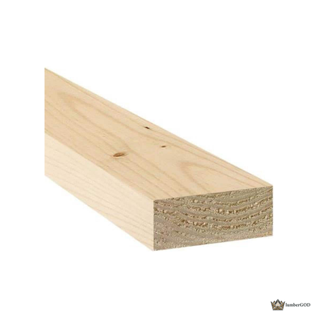 Lumber God 2x4 Wall Stud, KD-HT Stud Grade - front view