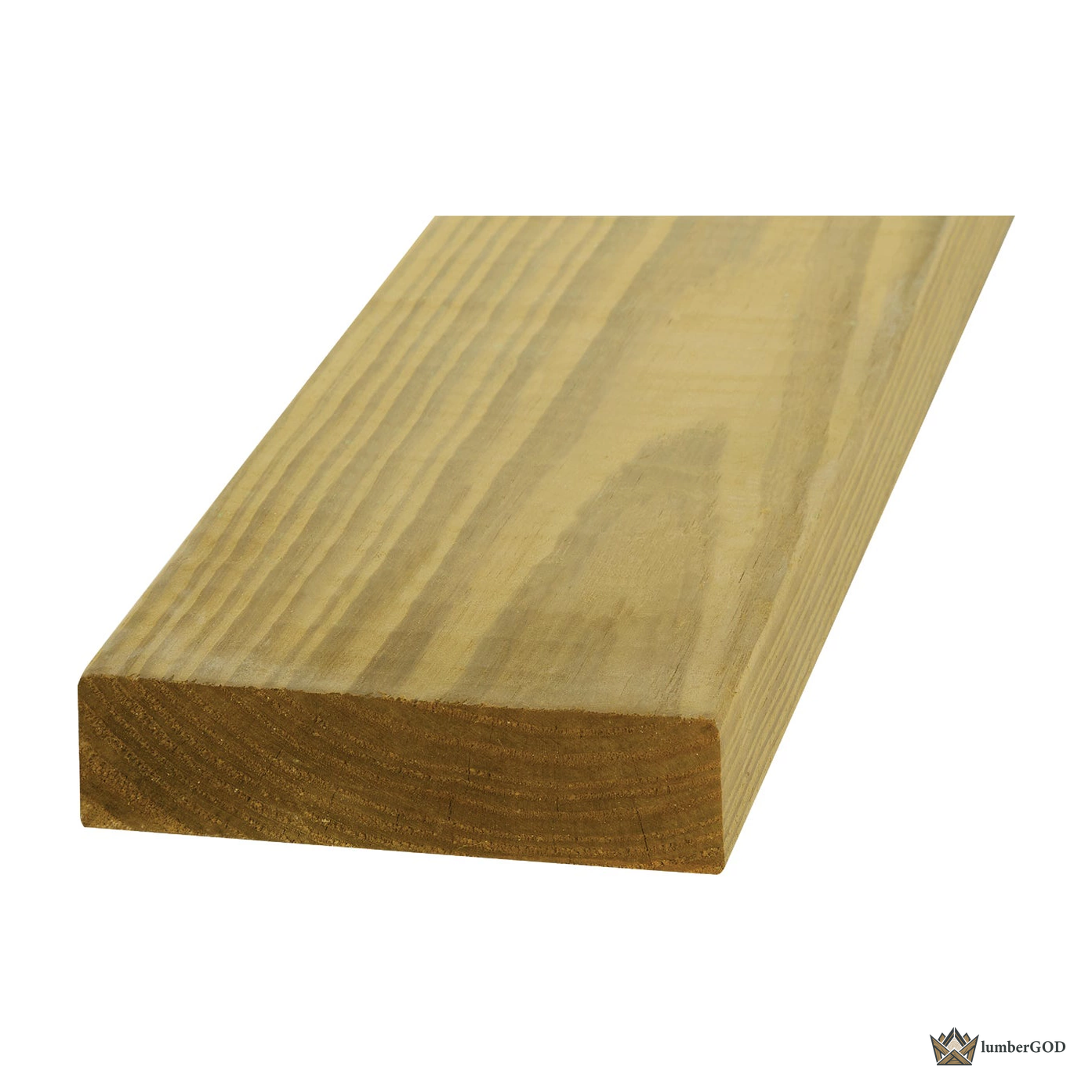 Lumber God 2x6 Pressure Treated Lumber, Ground Contact - front view