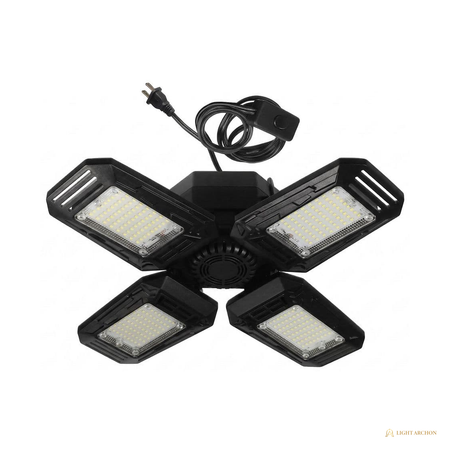 Light Archon Quadra 4-Panel Adjustable LED Garage Light, 5400 Lumens Daylight, Plug-In - front view