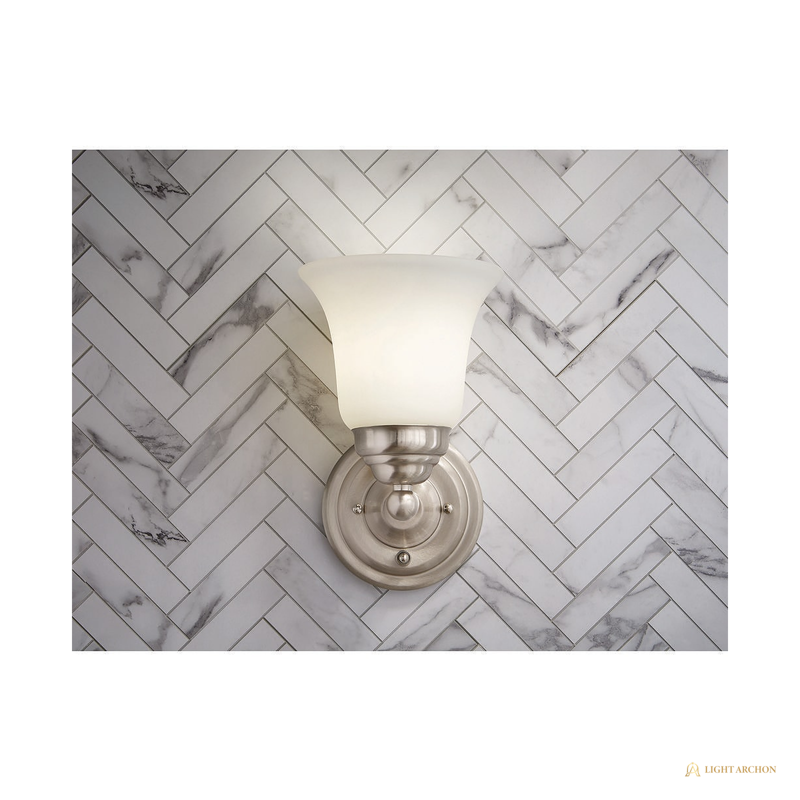 Light Archon Marlowe 1-Light Wall Sconce with Integrated Switch - front view