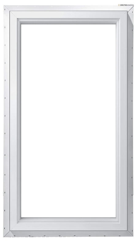 Spectre Window 29.5 in. x 47.5 in. Vinyl Casement Window with Full Screen - front view