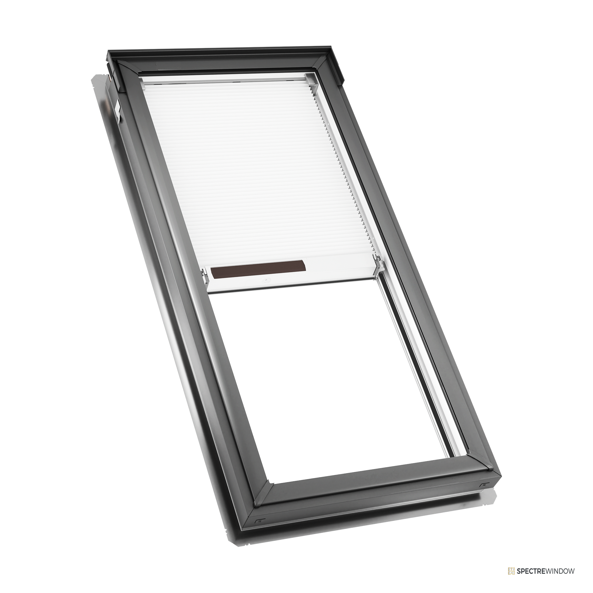 Spectre Window 21 in. x 45.75 in. Fixed Deck Mount Skylight with Laminated Low-E Glass and Solar Shade - front view