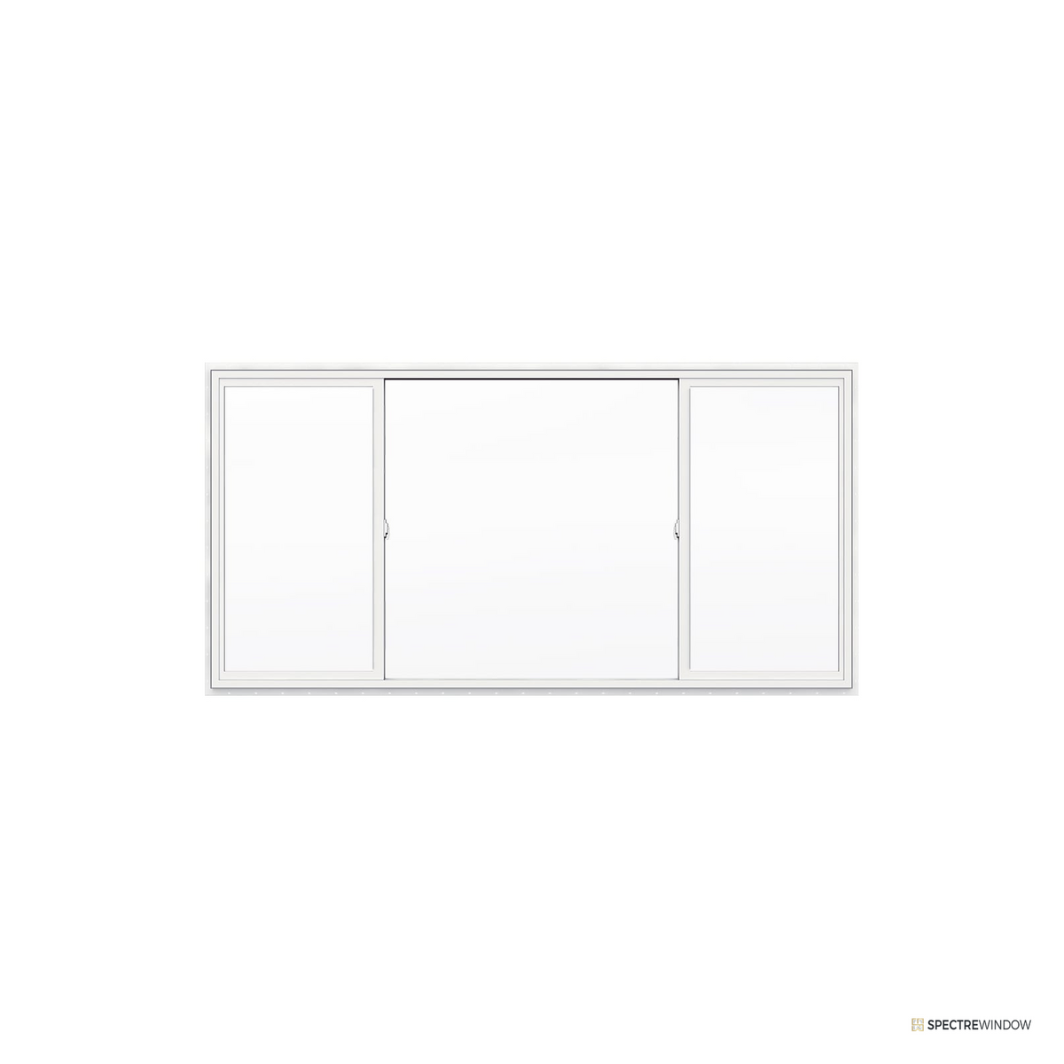 Spectre Window 95.5 in. x 47.5 in. Vinyl Sliding Window with Low-E Insulated Glass - front view