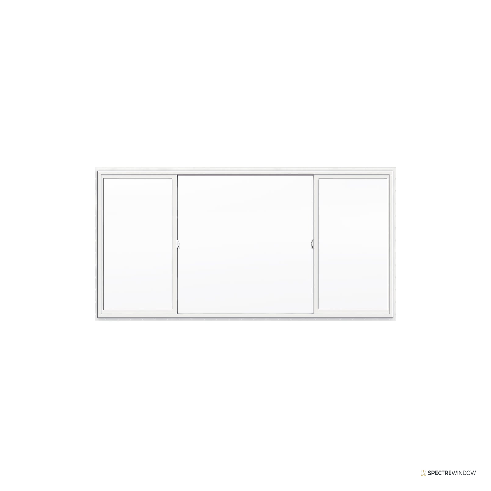 Spectre Window 95.5 in. x 47.5 in. Vinyl Sliding Window with Low-E Insulated Glass - front view