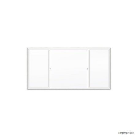 Spectre Window 95.5 in. x 47.5 in. Vinyl Sliding Window with Low-E Insulated Glass - front view
