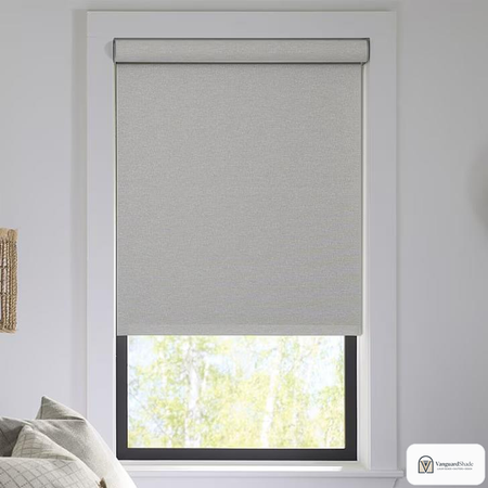 Vanguard Shade Fabric Roller Shade, Light Filtering, Custom Cut - front view