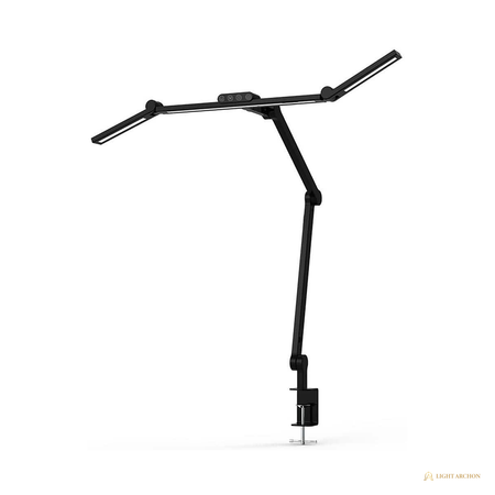 Light Archon DraftPoint 29 in. LED Swing-Arm Desk Lamp, Black - front view