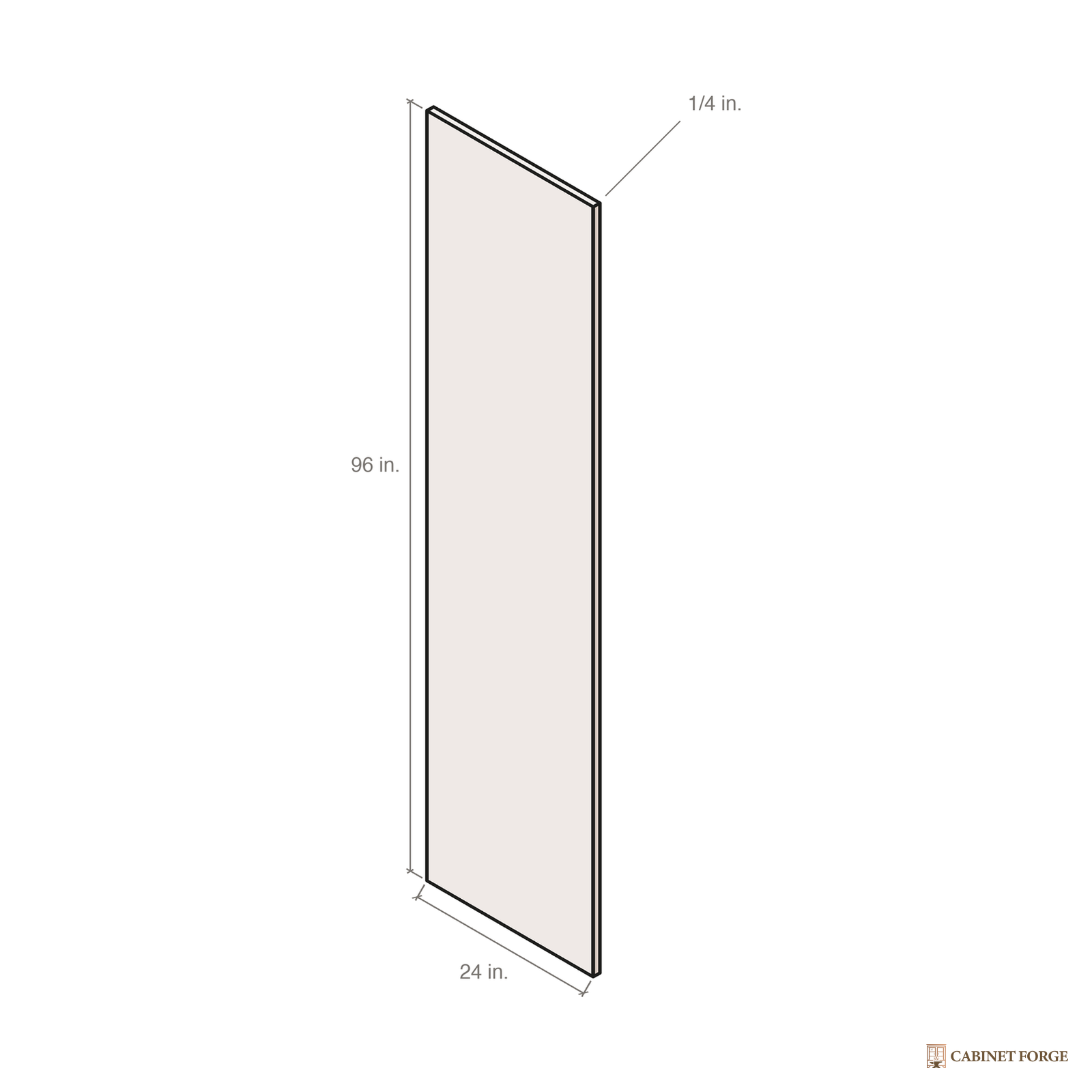 Cabinet Forge End and Skin Panels - front view
