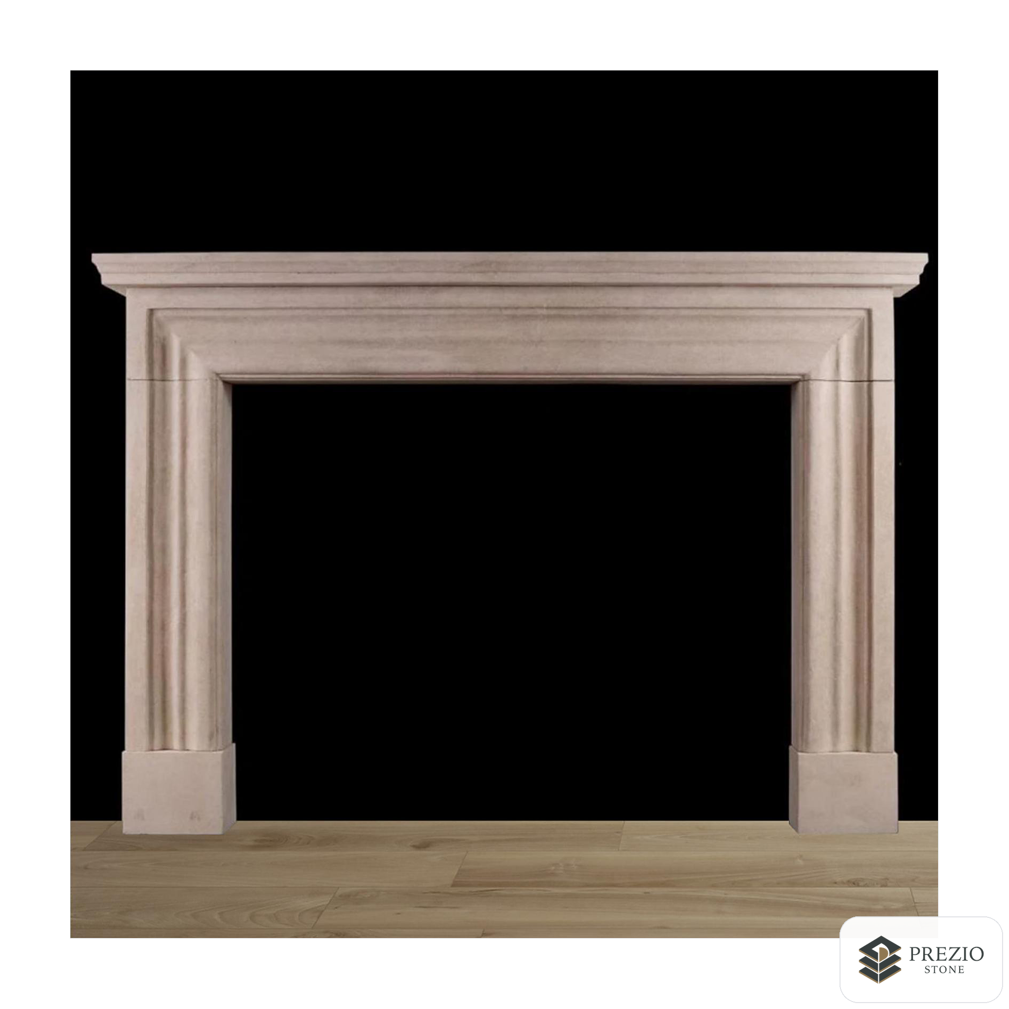 Prezio Stone Ruby 51 in. W Carved Stone Fireplace Mantel in Carrara Marble - primary material view