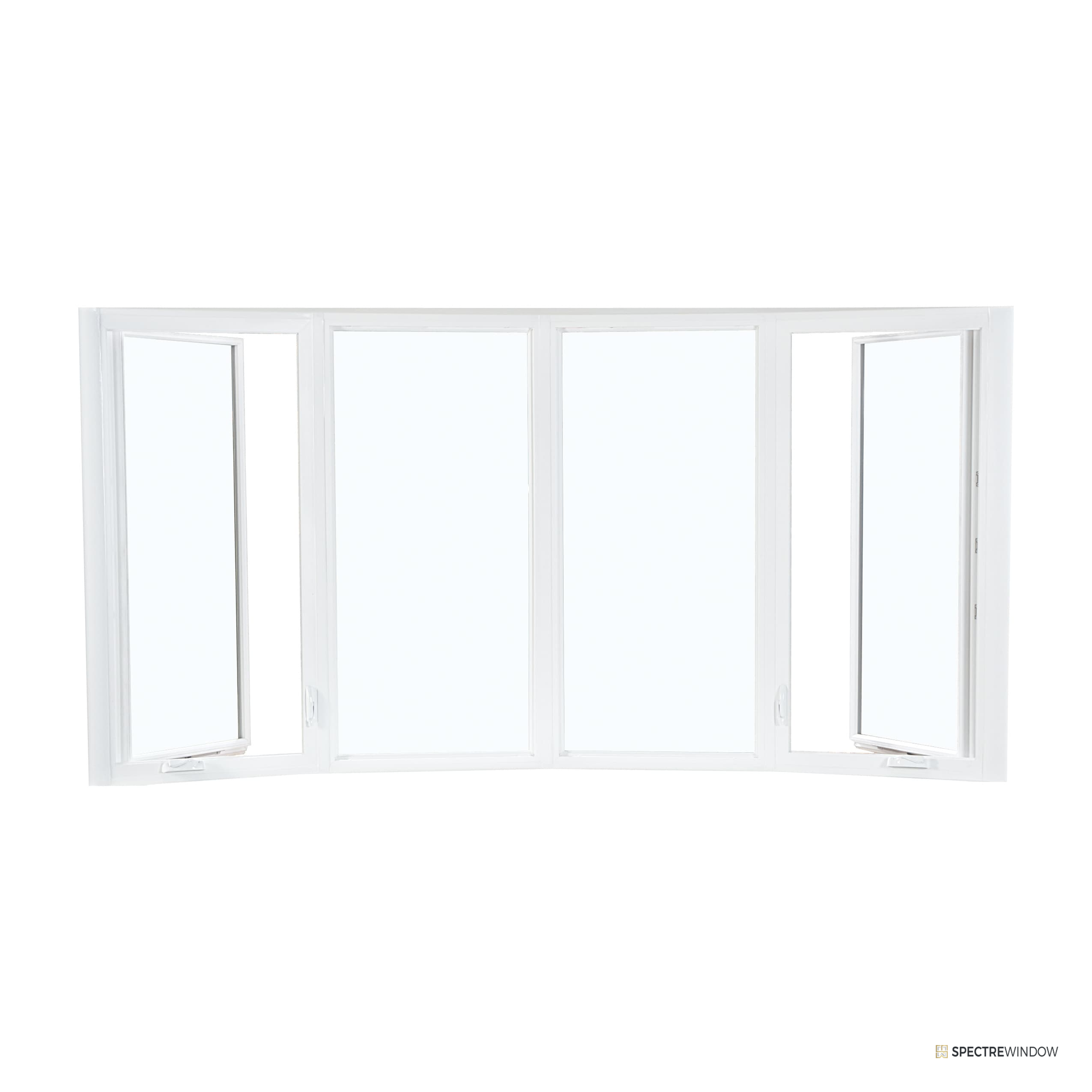 Spectre Window 95.5 in. x 35.25 in. Vinyl Casement Bow Replacement Window - front view