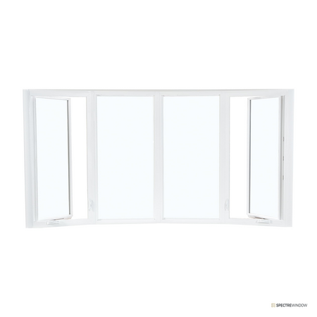 Spectre Window 95.5 in. x 35.25 in. Vinyl Casement Bow Replacement Window - front view