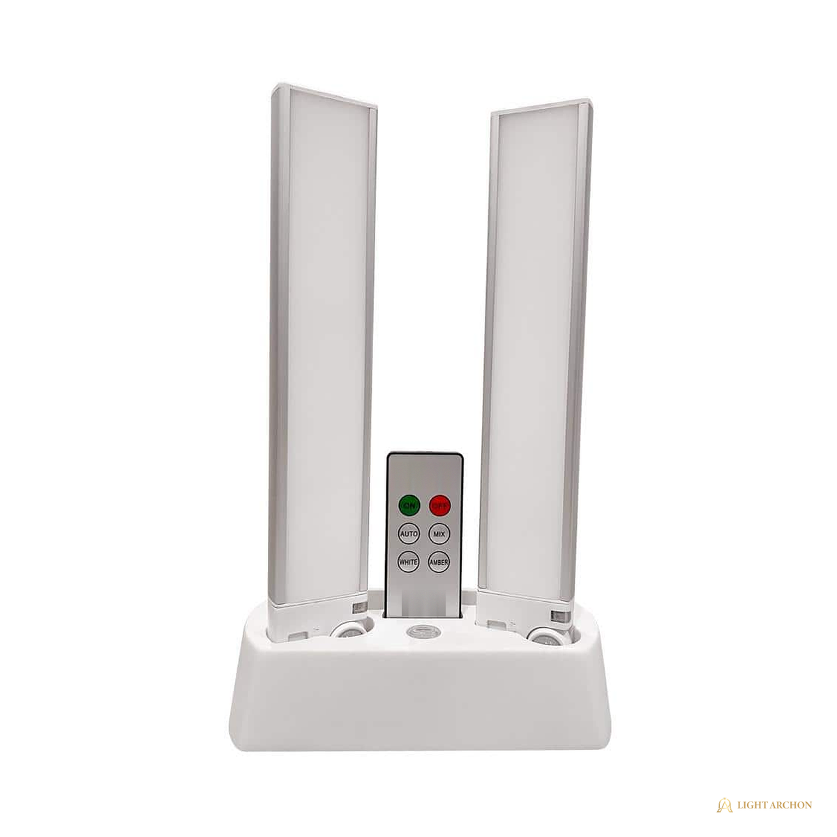Light Archon Lucent Rechargeable LED Under Cabinet Light Set with Charging Base and Remote, 2-Pack - front view