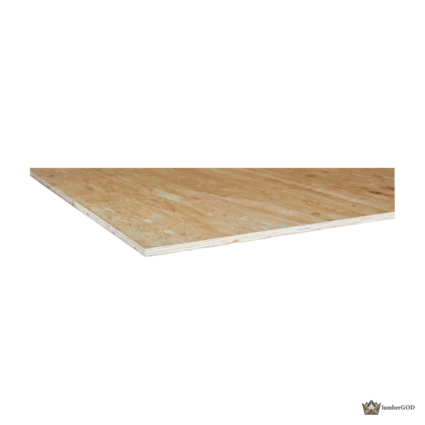 Lumber God 15/32 in CDX Sheathing Plywood, 4x8 Panel - front view