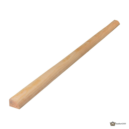 Lumber God Base Shoe Molding, 1/2 x 3/4 in, 8 ft - front view