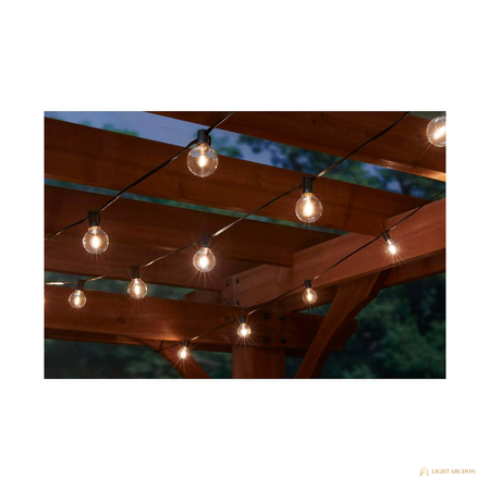 Light Archon Piazza 25 ft. G40 Round-Lamp LED Patio Light Strand, 25 Lamps - front view