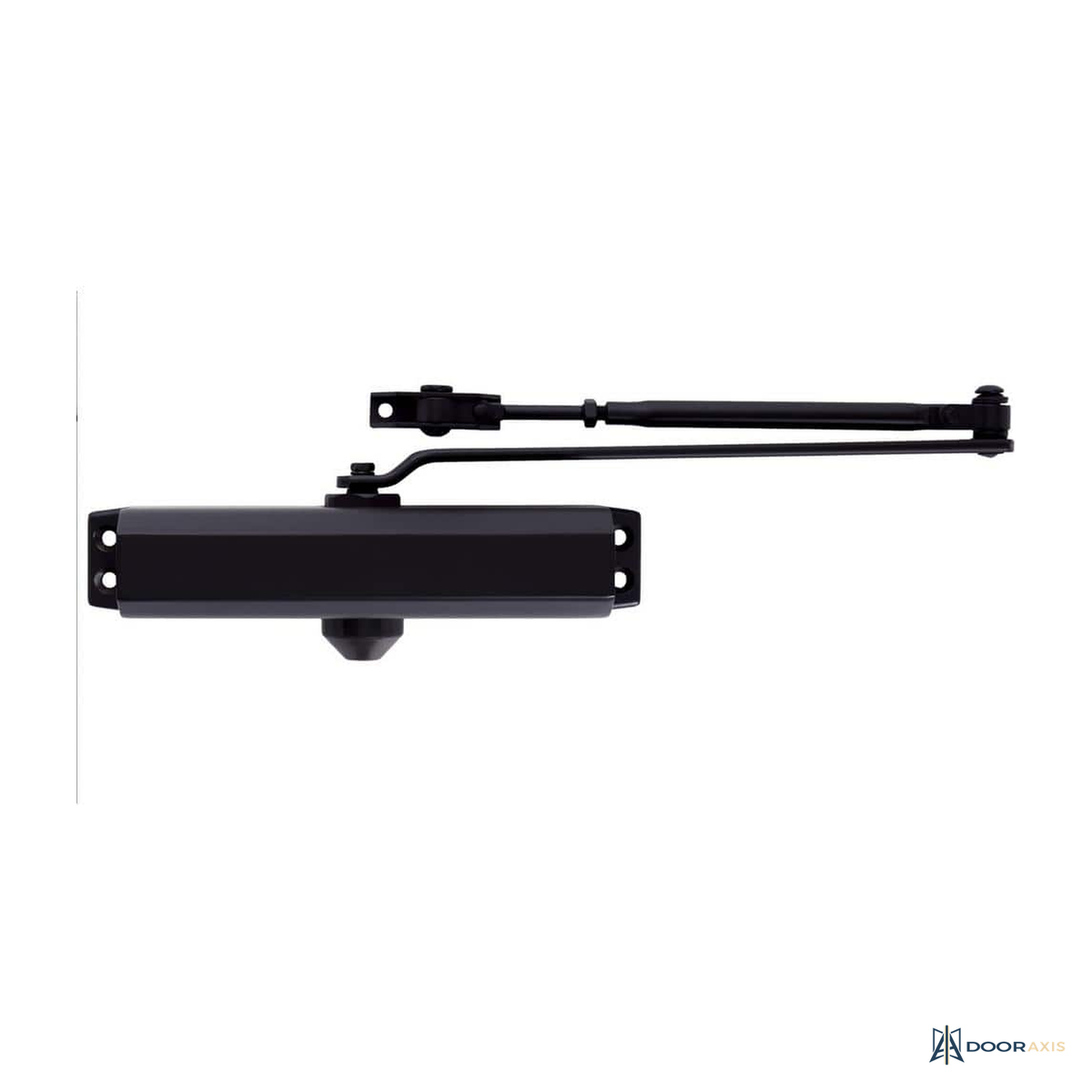 Door Axis Medium Duty Commercial Door Closer, Size 3, Matte Black - front view