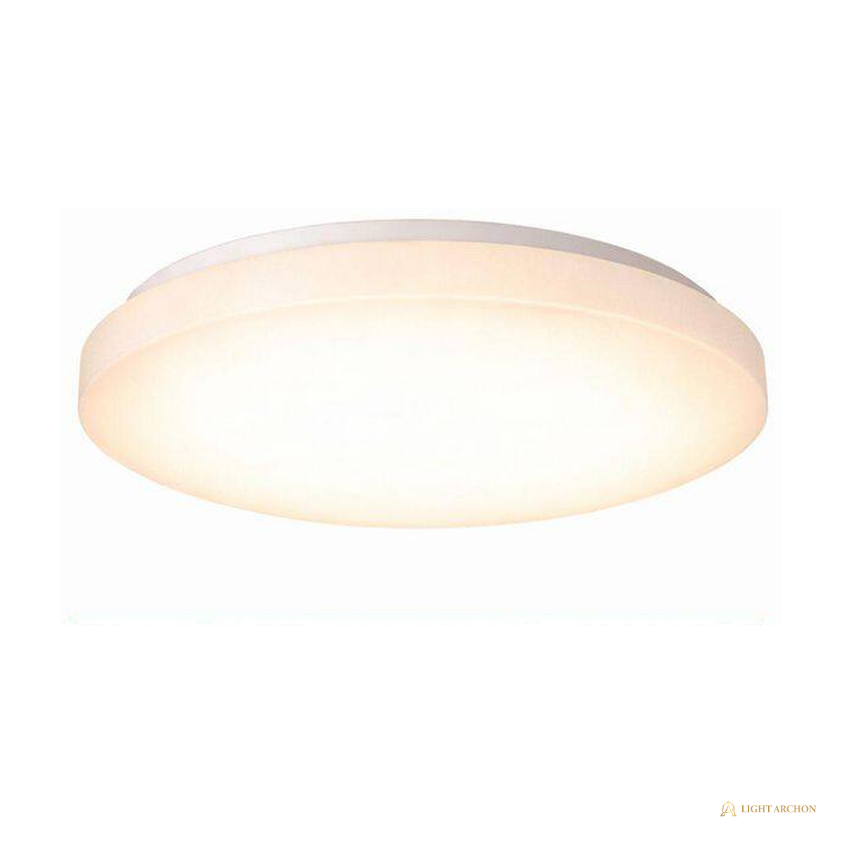Light Archon Rondo Round LED Flush Mount, Selectable CCT and Wattage, Matte White - front view