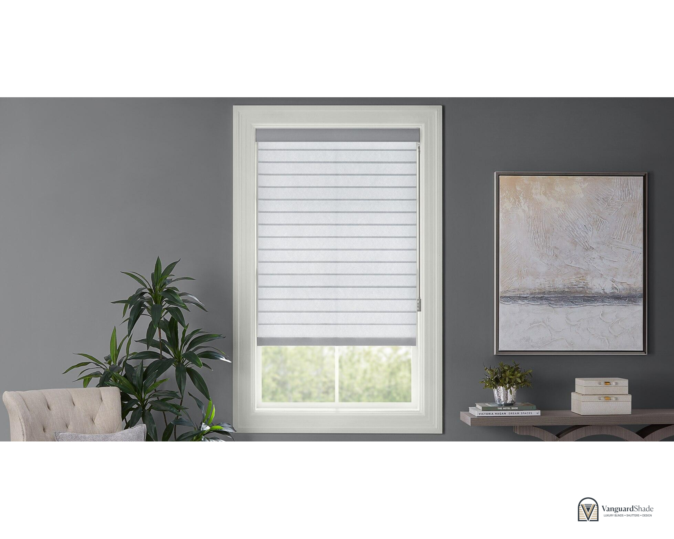 Vanguard Shade Horizontal Sheer Shade, Light Filtering, Custom Cut - front view