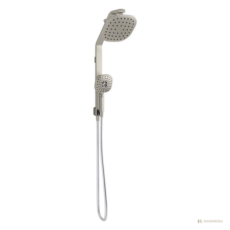 Namimera 3-in-1 Shower Rail System with Magnetic Dock Handheld, 1.75 GPM, Brushed Nickel - front view