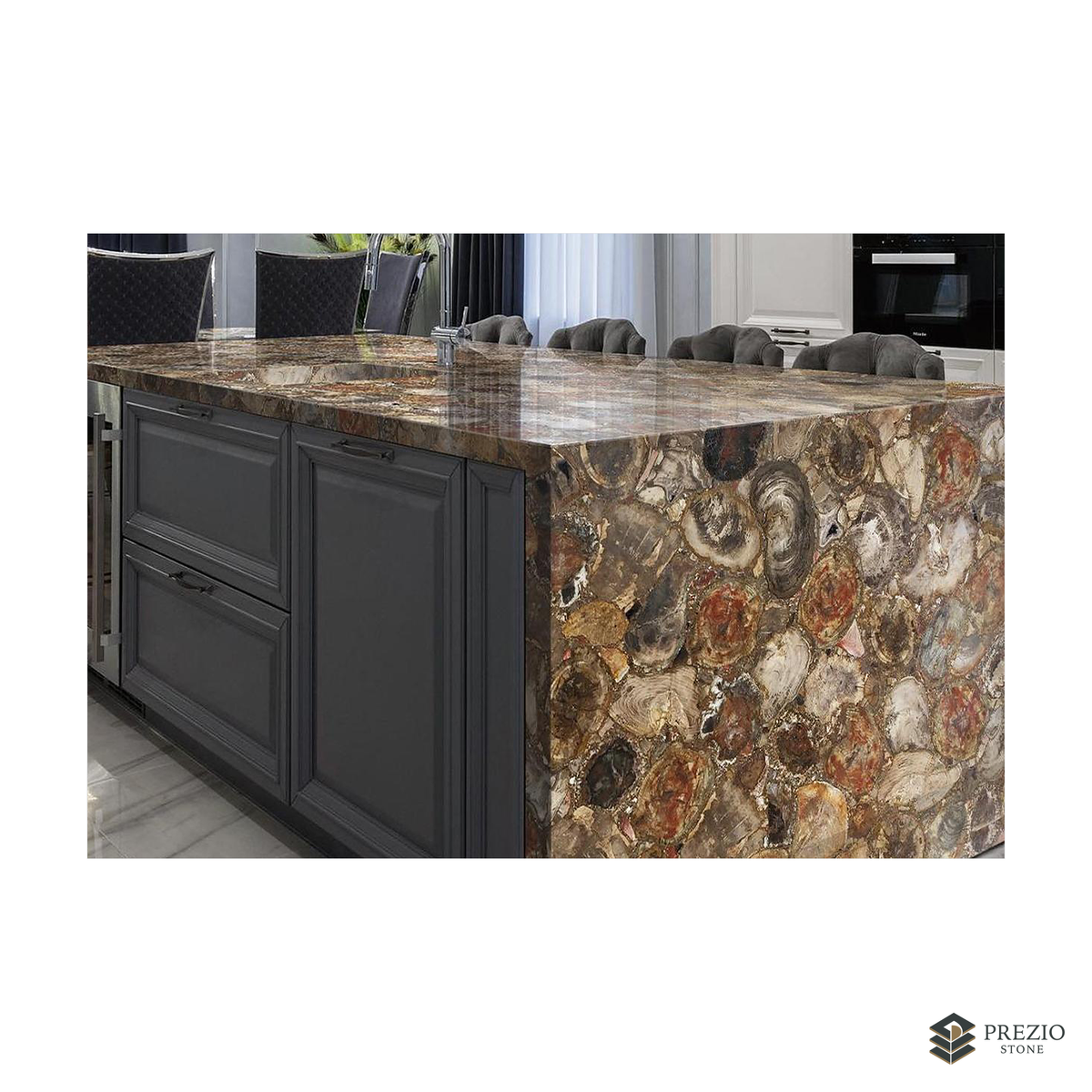 Prezio Stone Petrified Wood Gemstone Surface Program - primary material view