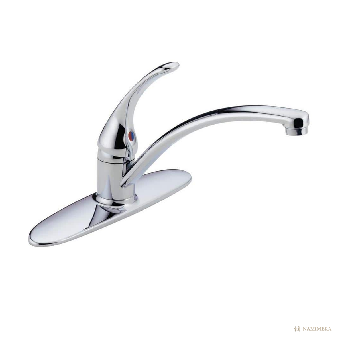 Namimera Single-Handle Standard Kitchen Faucet with Optional Side Sprayer, 1.8 GPM, Chrome - front view