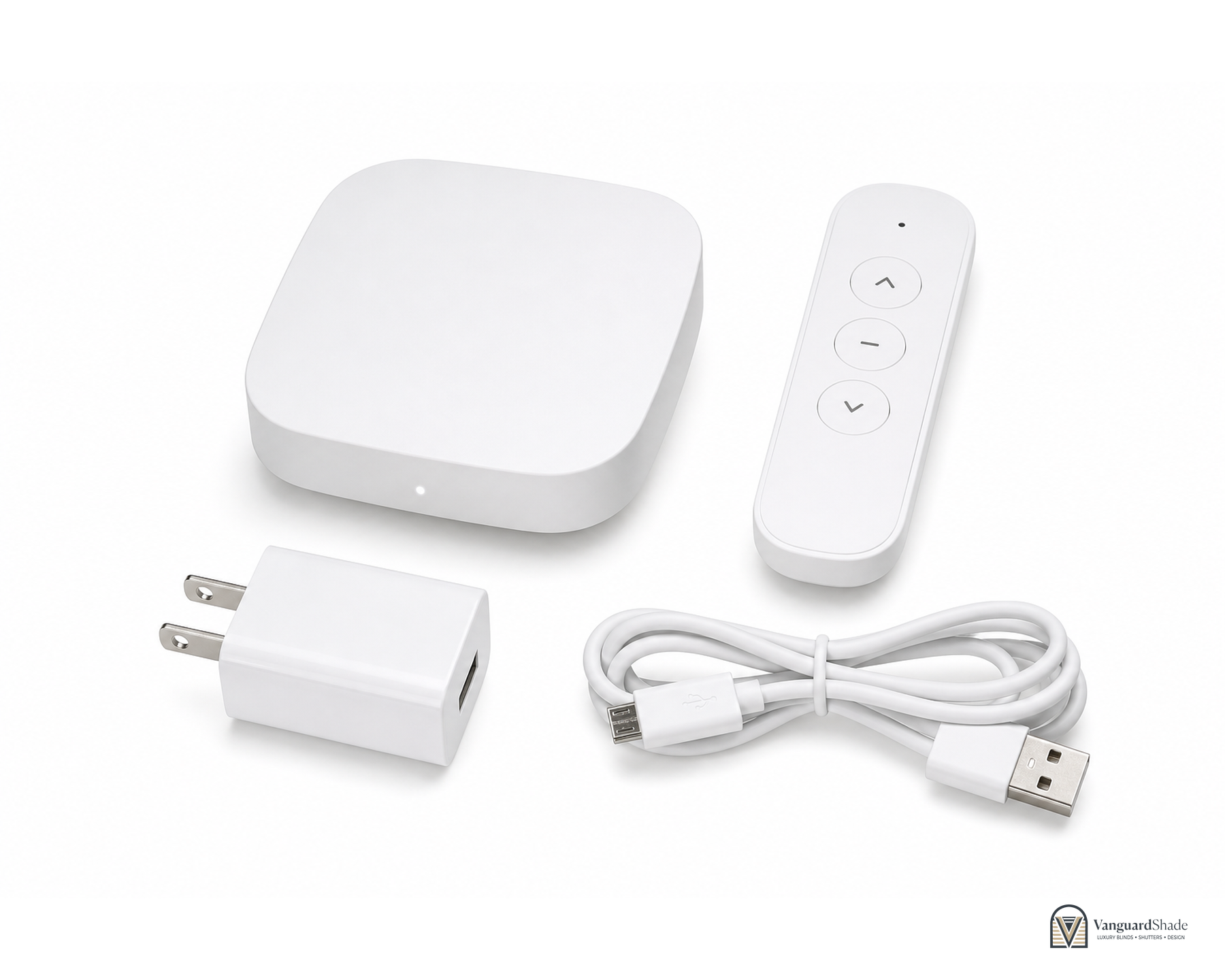 Vanguard Shade Smart Shade Hub with RF Remote, App and Voice Ready - front view