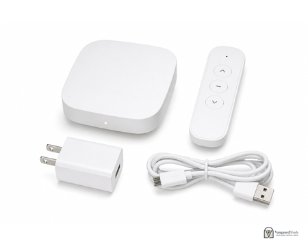 Vanguard Shade Smart Shade Hub with RF Remote, App and Voice Ready - front view