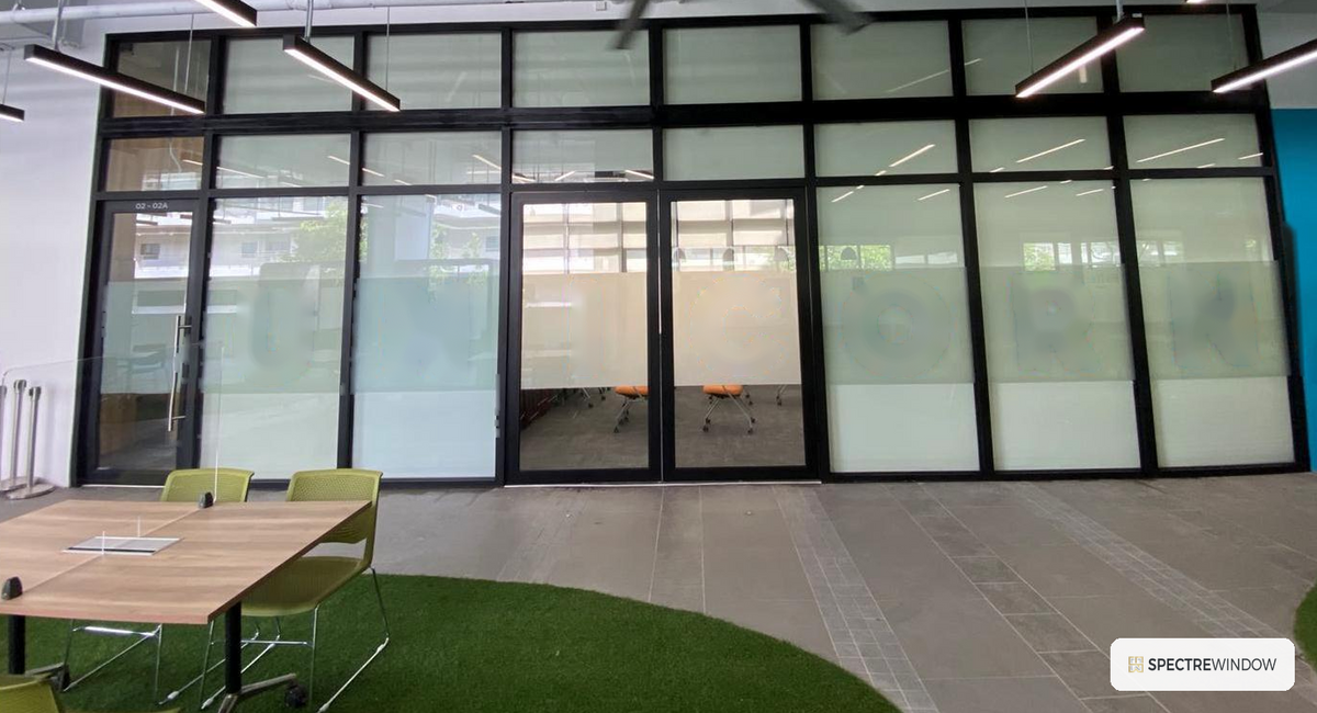 Spectre Window 100 Series Aluminum Fixed Picture Window and Glass Partition - front view