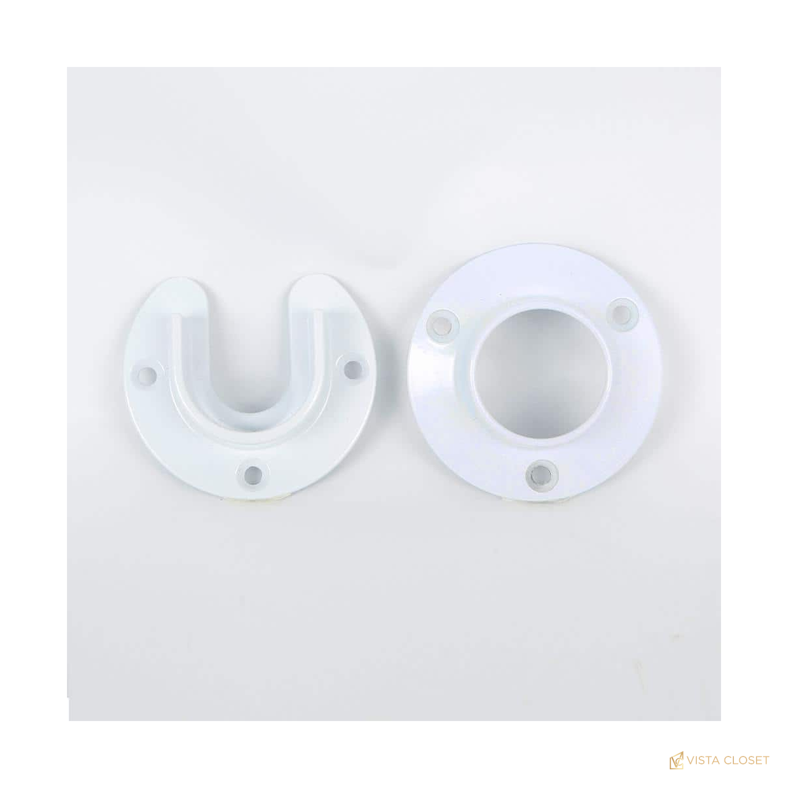 Vista Closet Heavy-Duty Closet Rod Pole Sockets (2-Pack) - front view