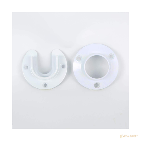 Vista Closet Heavy-Duty Closet Rod Pole Sockets (2-Pack) - front view