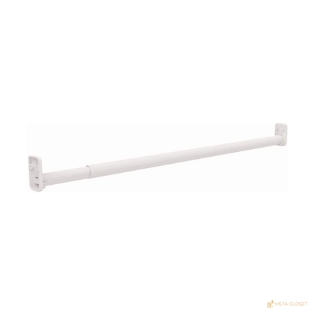 Vista Closet 30 in. to 48 in. Adjustable Teardrop Closet Rod - front view