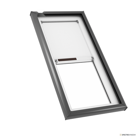 Spectre Window 22.5 in. x 46.5 in. Fixed Curb Mount Skylight with Laminated Low-E Glass and Solar Shade - front view