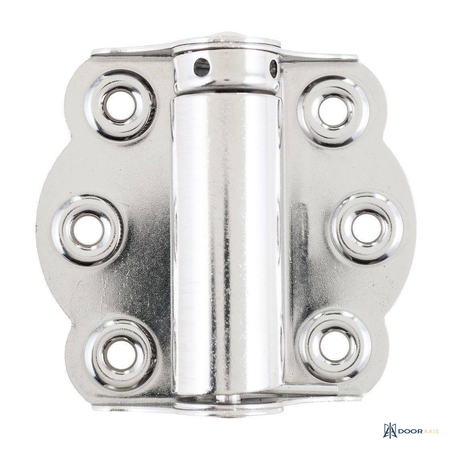 Door Axis Screen Door Self-Closing Hinge Set, Stainless Steel, 3-Pack - front view