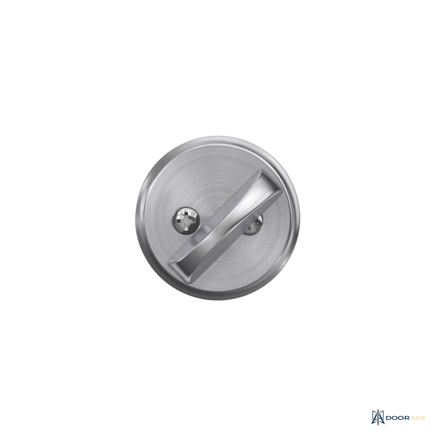 Door Axis Satin Chrome Grade 1 Single Cylinder Deadbolt, Light Commercial - front view