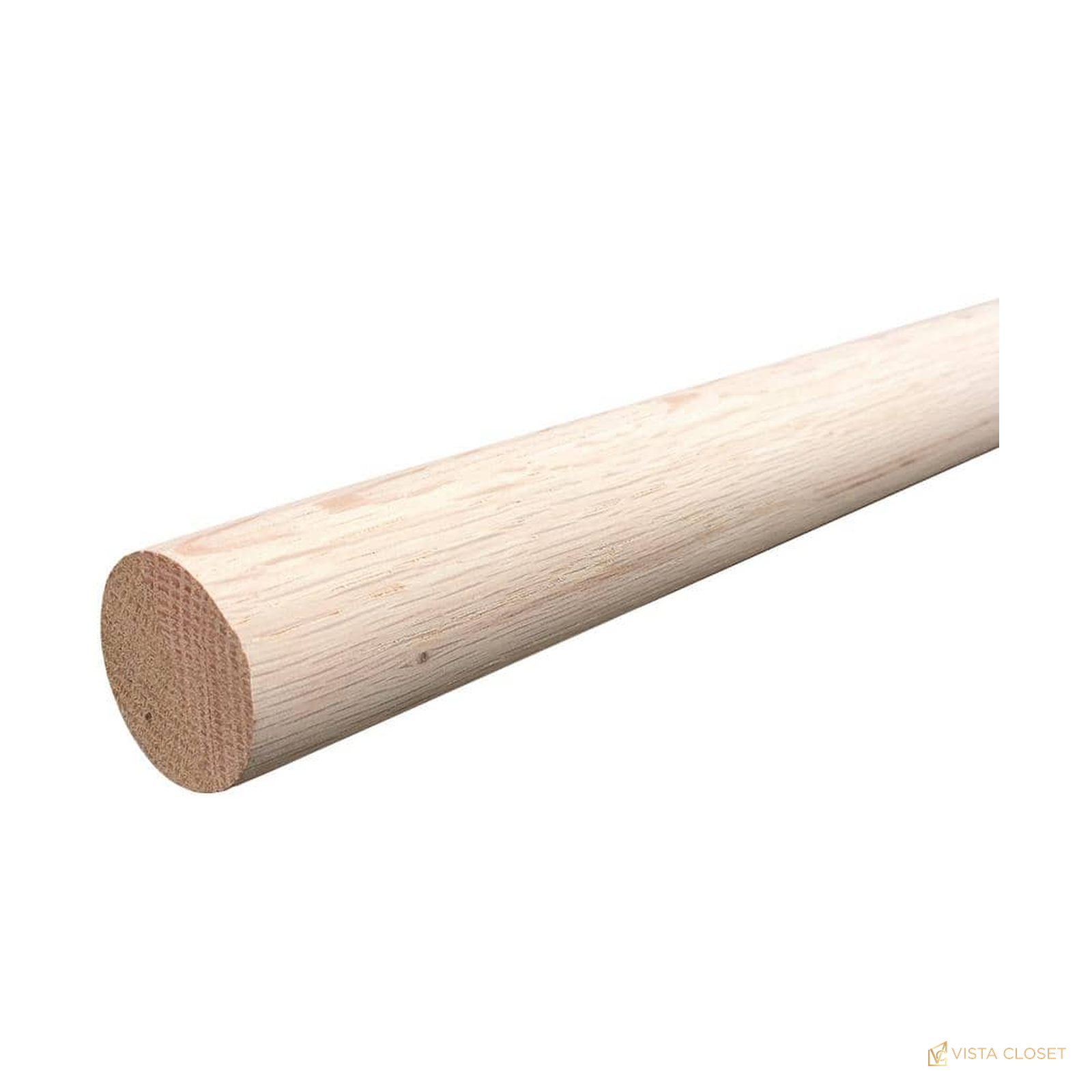 Vista Closet 96 in. Heavy-Duty Wood Closet Rod - front view