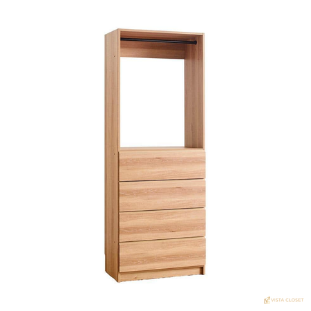 Vista Closet 32 in. W Oak Freestanding Modular Closet Tower System - front view